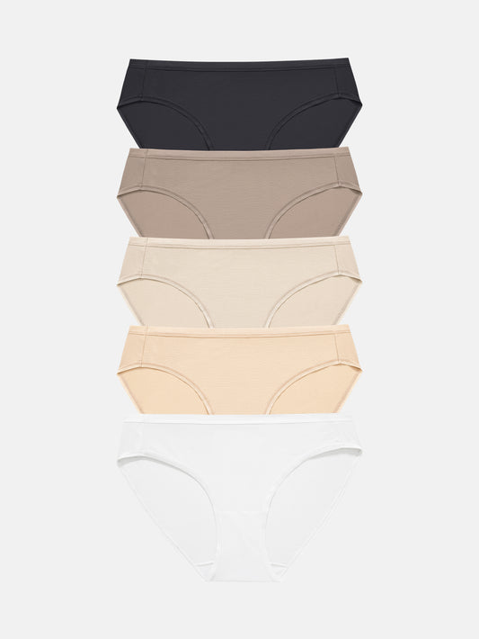 Womens Underwear Breathable Mesh Bikini Panties 5-packs 7002