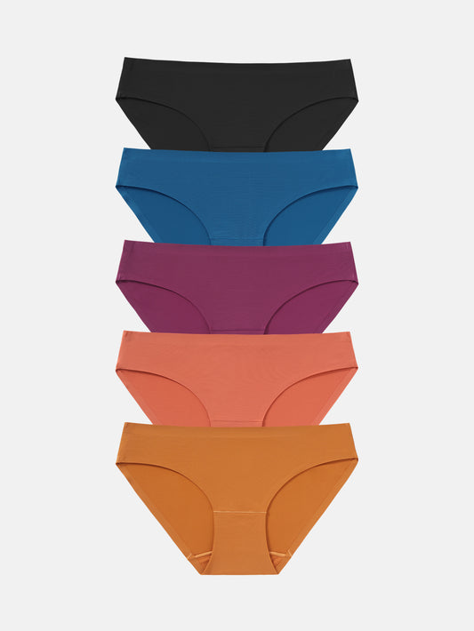 Women's Seamless Underwear No Show Panties Bikini Multipack 5-pack 826