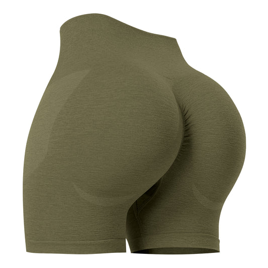 Women's Workout Gym Shorts, High Waisted Butt Lifting Scrunch Butt Seamless Booty Shorts