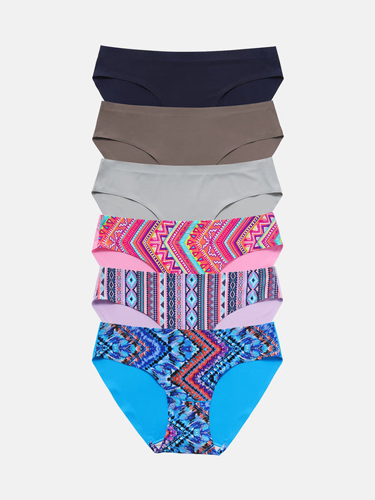 Wealurre Seamless Underwear Invisible Bikini 6-Pack 826