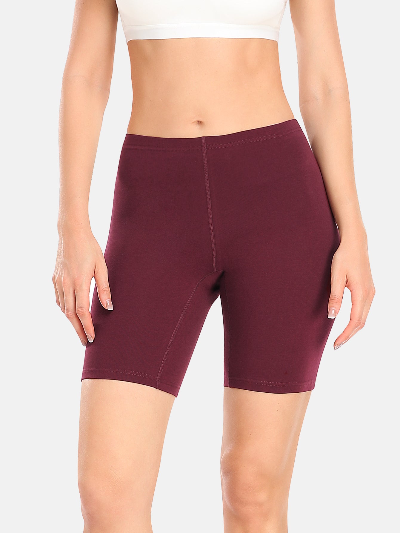 Women Cotton Biker Shorts Women 8 In Long Leg Boyshorts Panties Anti Chafing (Regular & Plus size)