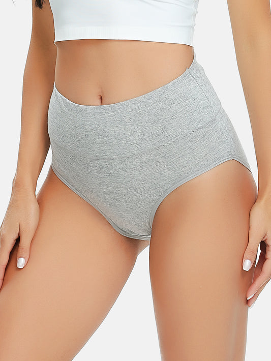 Wealurre Women's Comfort Cotton High Waist Underwear 5-Pack 1002
