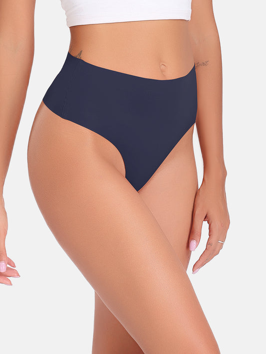Women's Underwear High Waisted Seamless Thongs for Women 6-Pack 835
