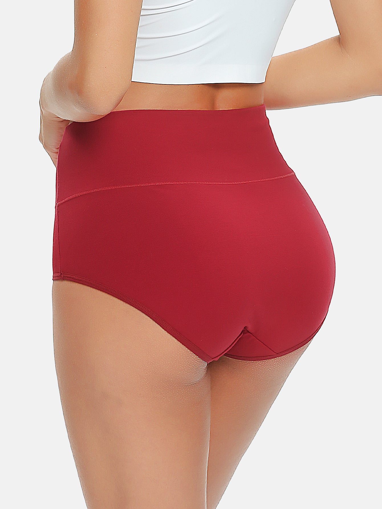 Wealurre Women's Comfort Cotton High Waist Underwear 5-Pack 1002