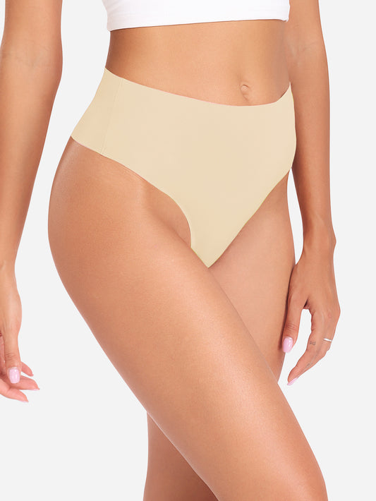 Women's Underwear High Waisted Seamless Thongs for Women 6-Pack 835