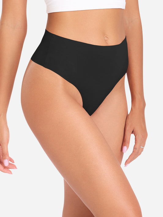 Women's Underwear High Waisted Seamless Thongs for Women 6-Pack 835