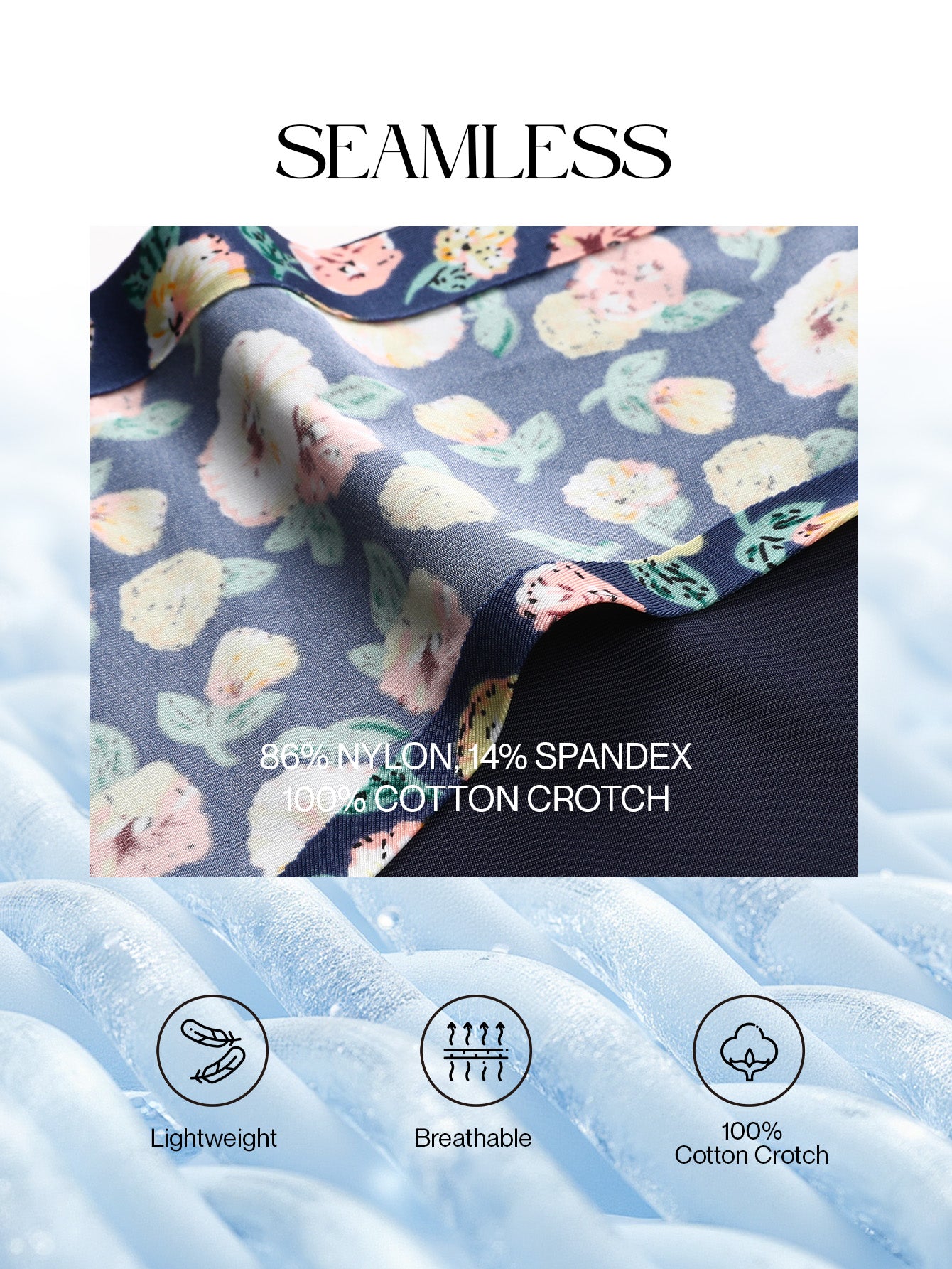 Wealurre Seamless Underwear Invisible Bikini 6-Pack 826