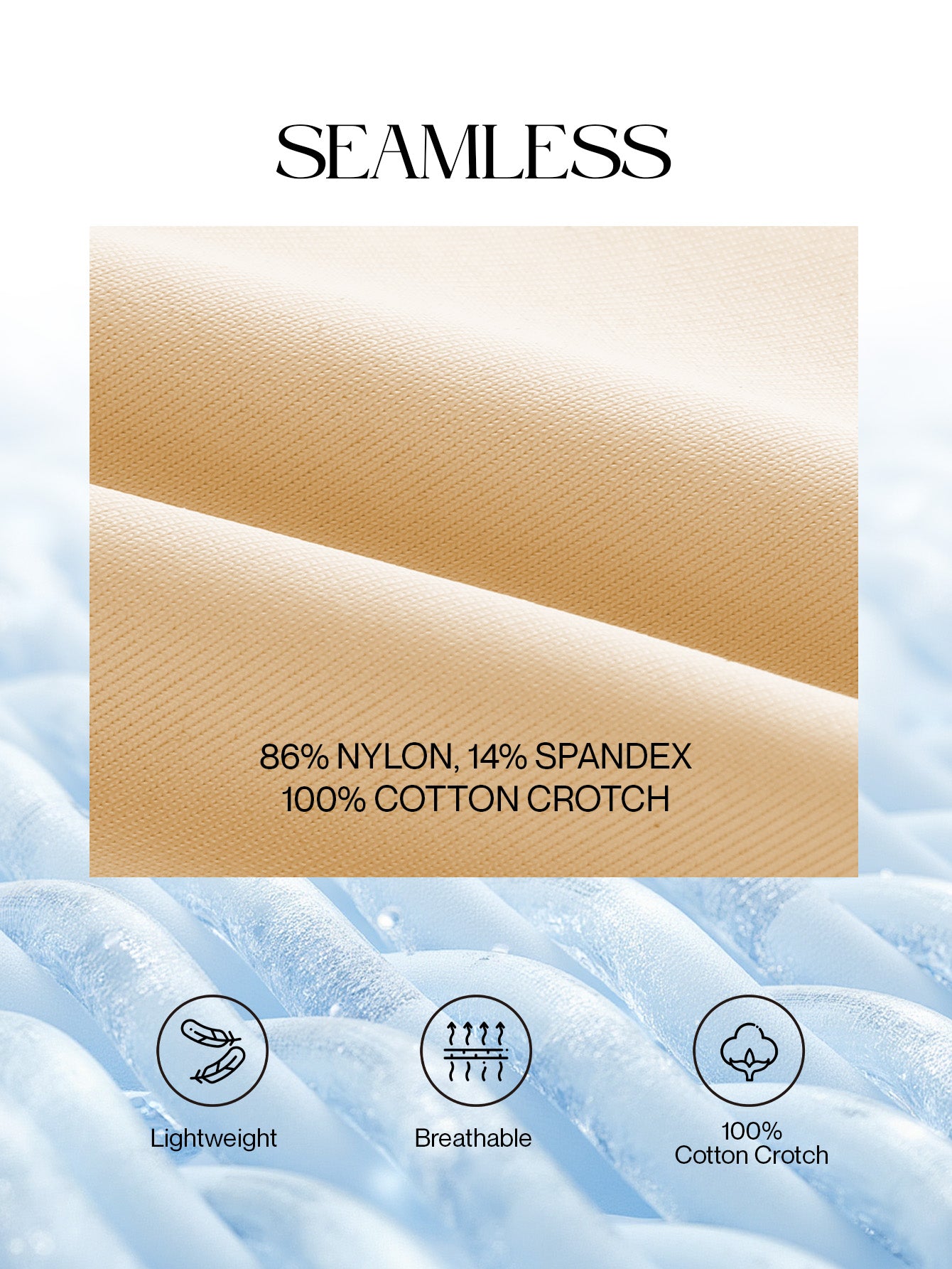 Wealurre Seamless Underwear Invisible Bikini 6-Pack 826