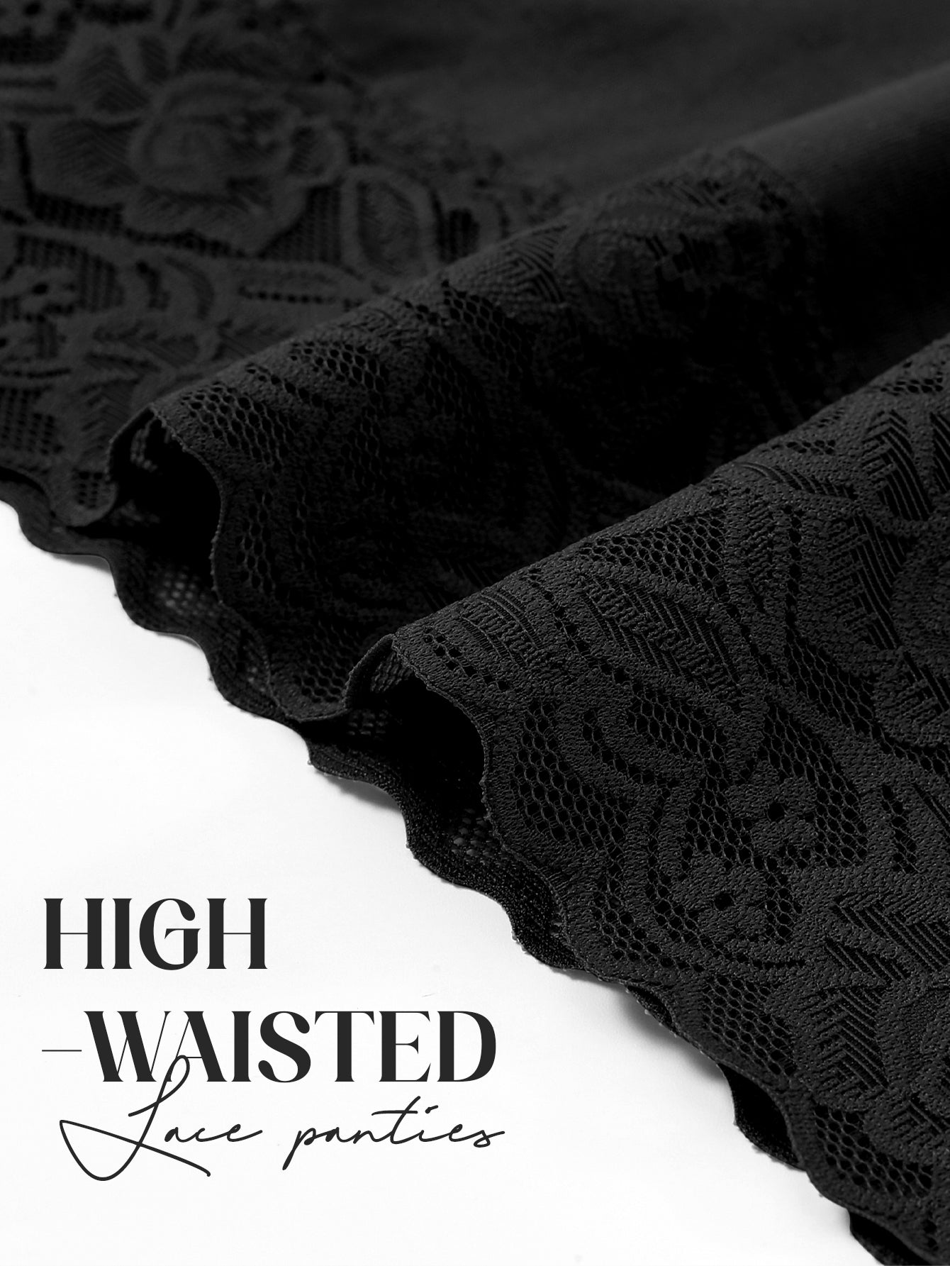 Women High Waisted Lace Hipster Stretch Briefs for Ladies 5-Pack 6005