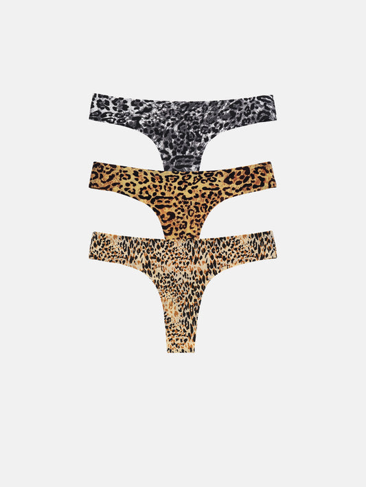 Women's Microfiber Low Rise No Show Thong 3-PACK 2925