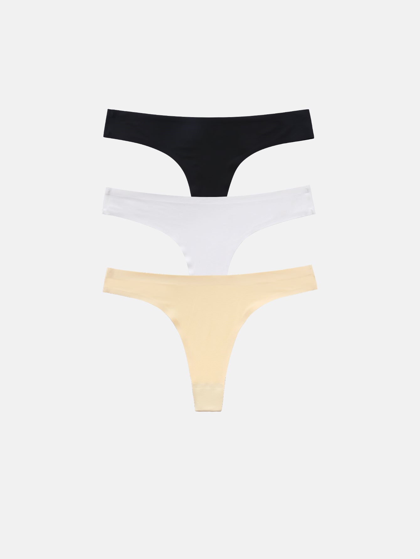 Women's Microfiber Low Rise No Show Thong 3-PACK 2925