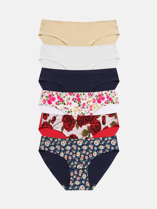 Wealurre Seamless Underwear Invisible Bikini 6-Pack 826