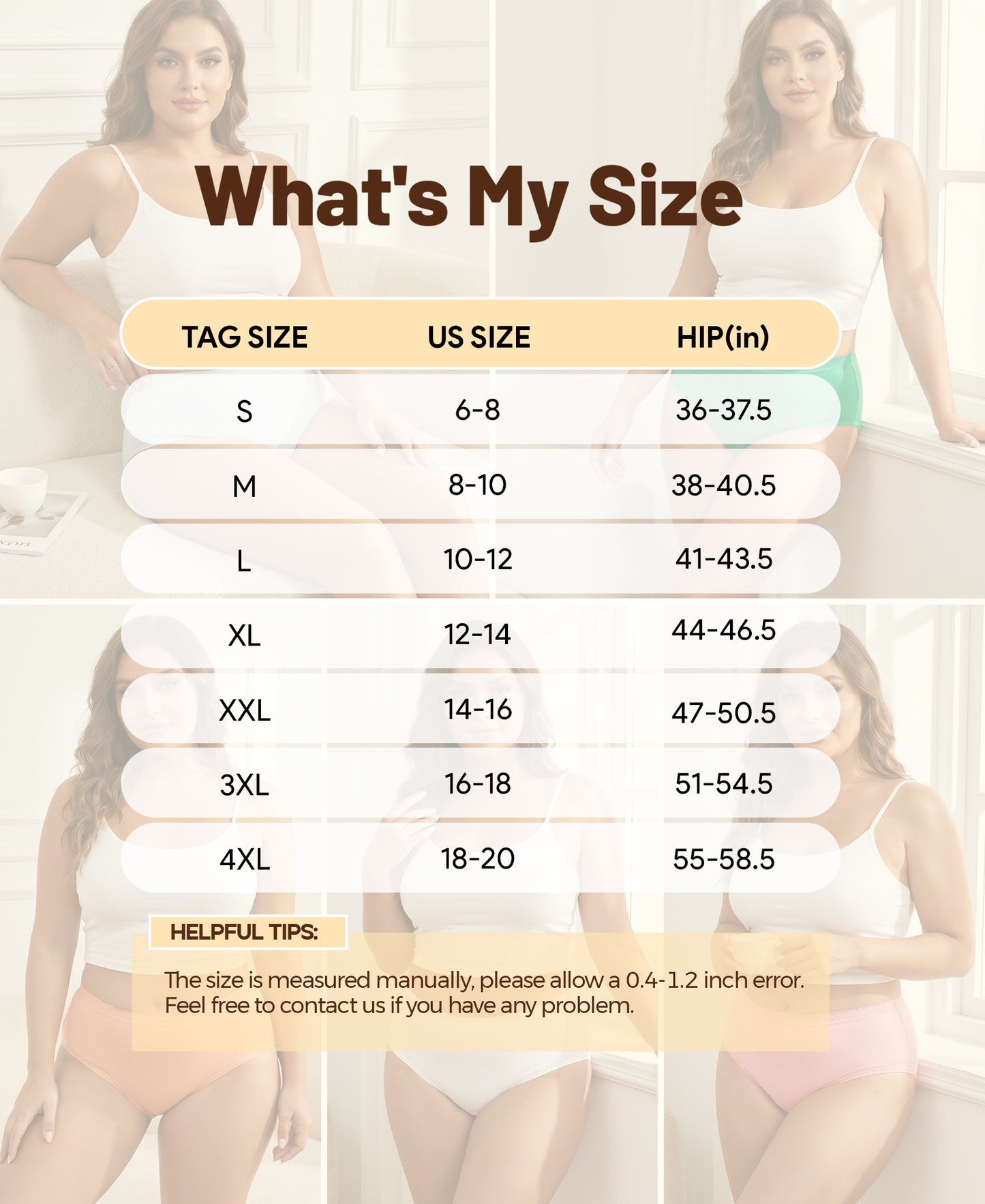 Women's Plus Size Cotton Brief Multipack 5-pack 1808