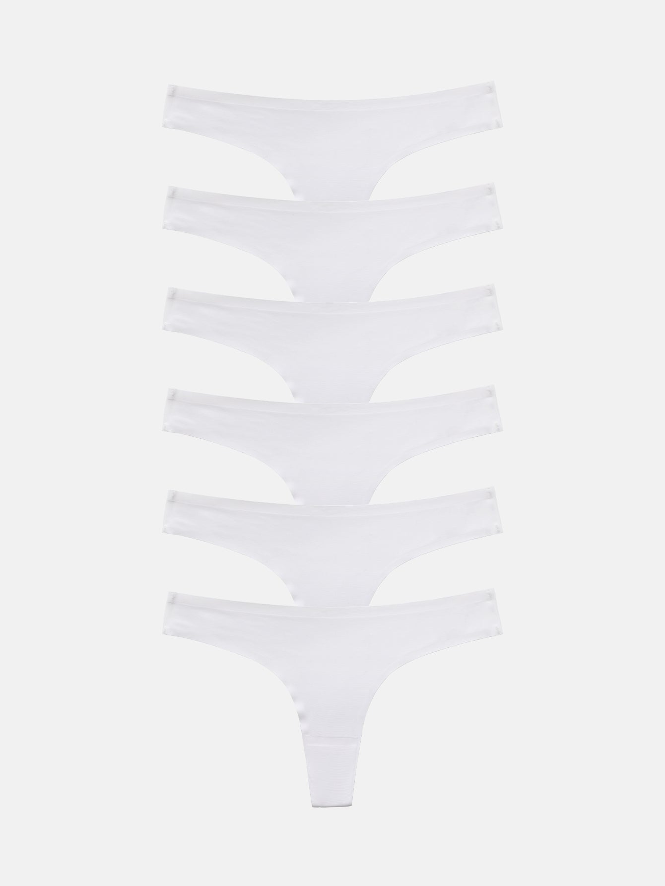 Women's Microfiber Low Rise No Show Thong 6-PACK 2925