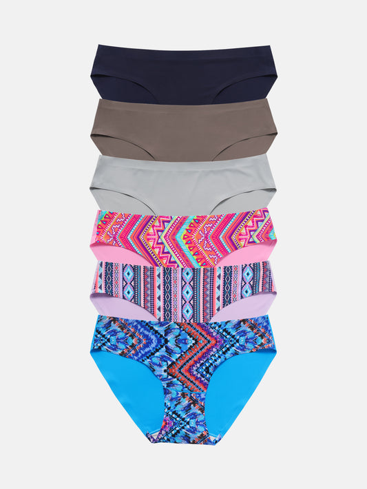 Wealurre Seamless Underwear Invisible Bikini 6-Pack 826