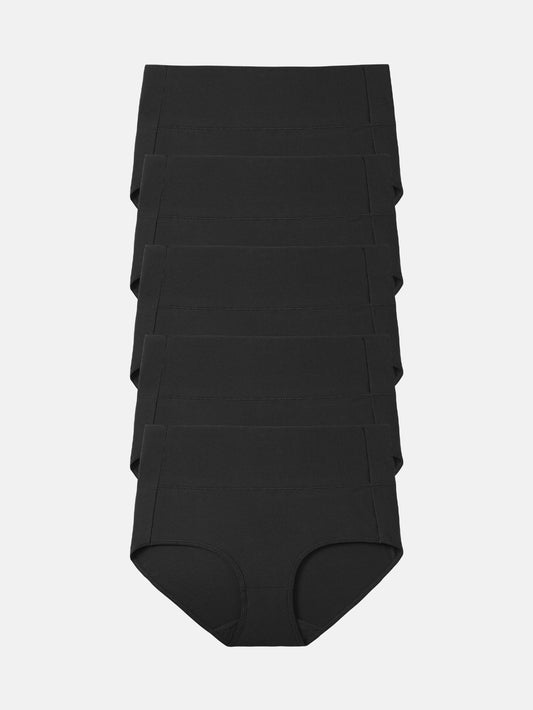 Wealurre Women's Comfort Cotton High Waist Underwear 5-Pack 1002