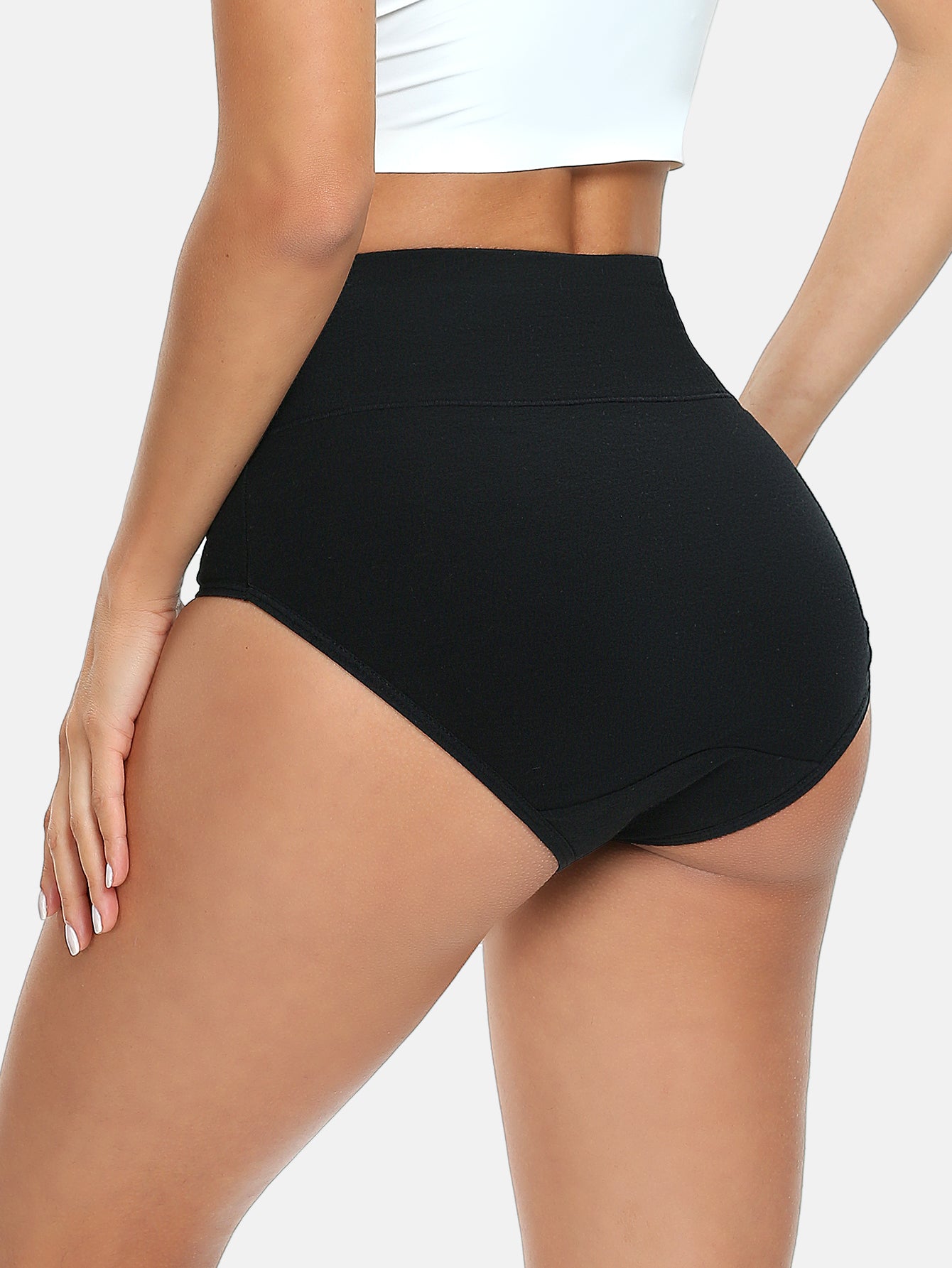 Wealurre Women's Comfort Cotton High Waist Underwear 5-Pack 1002