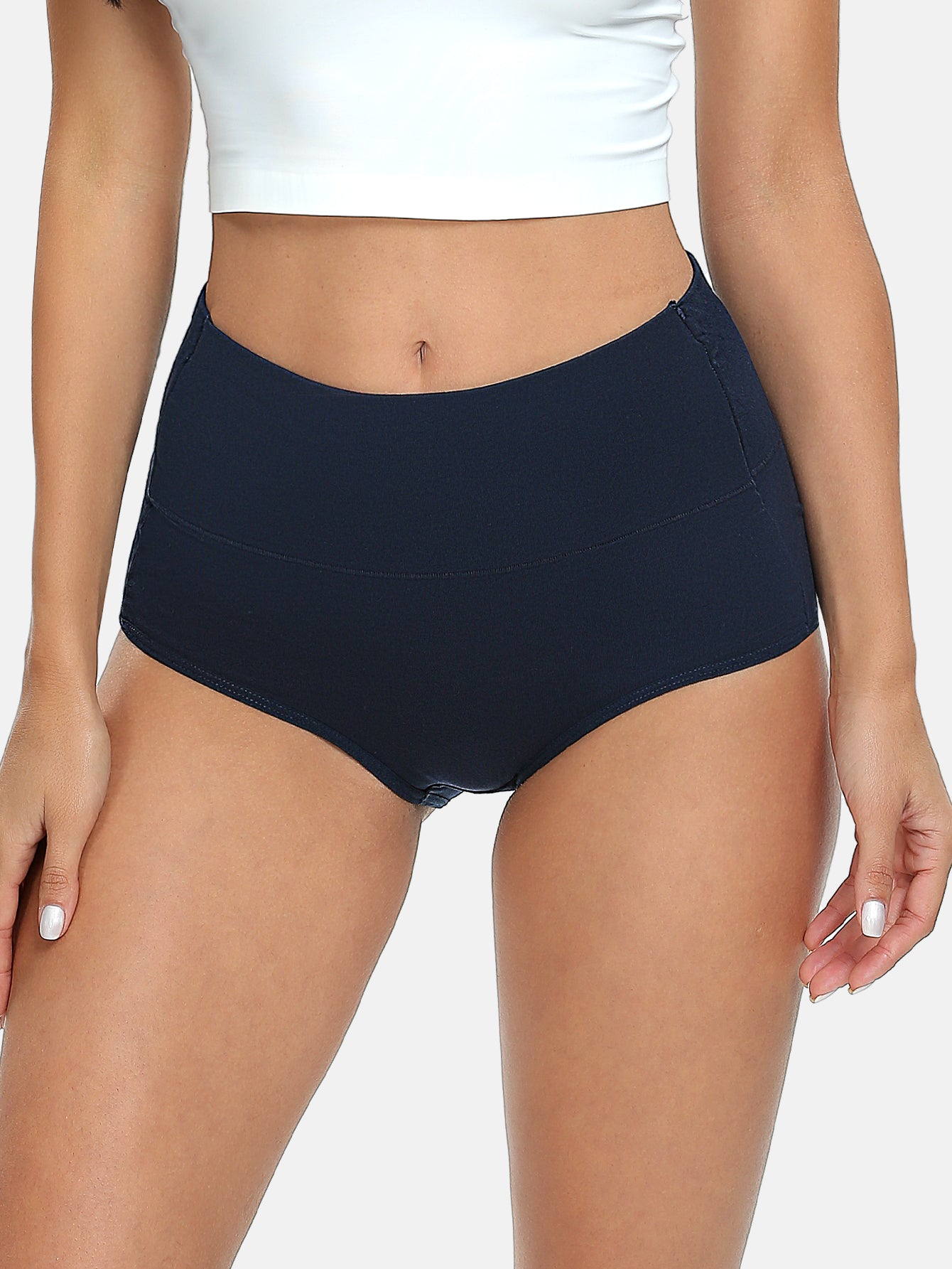Wealurre Women's Comfort Cotton High Waist Underwear 5-Pack 1002