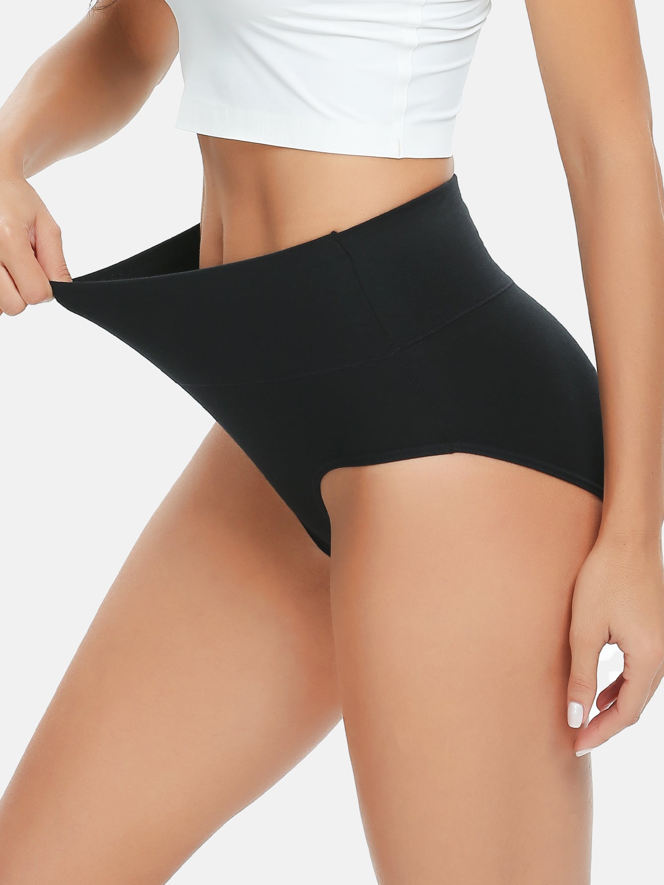 Wealurre Women's Comfort Cotton High Waist Underwear 5-Pack 1002