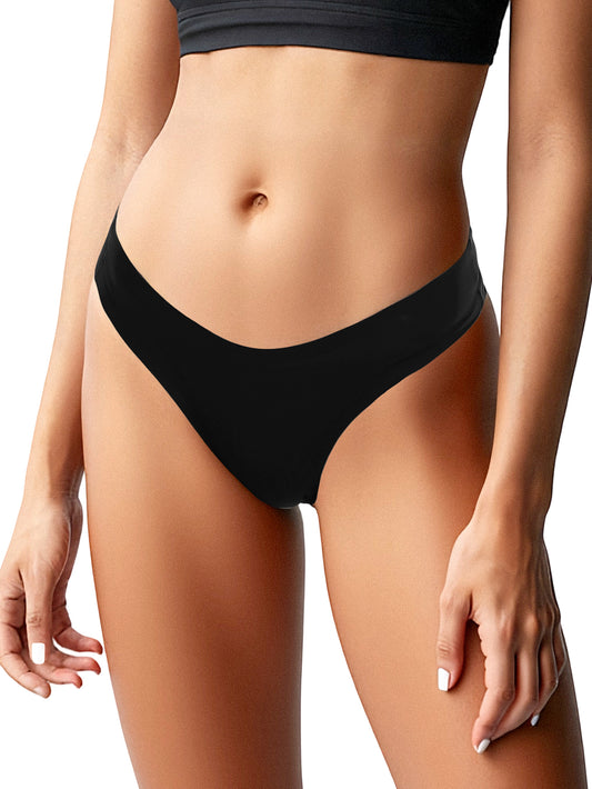 Women's Microfiber Low Rise No Show Thong 6-PACK 2925