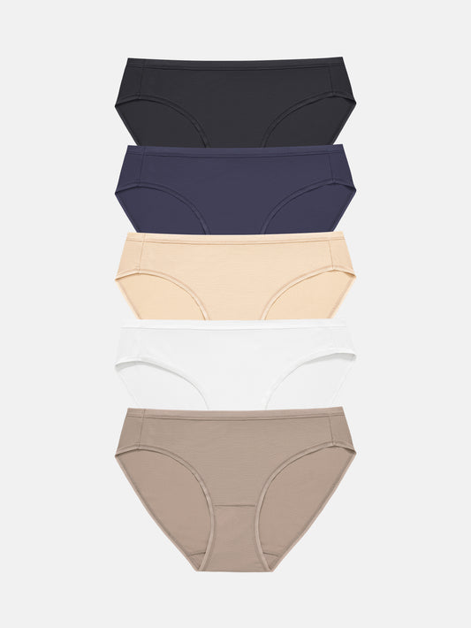 Womens Underwear Breathable Mesh Bikini Panties 5-packs 7002