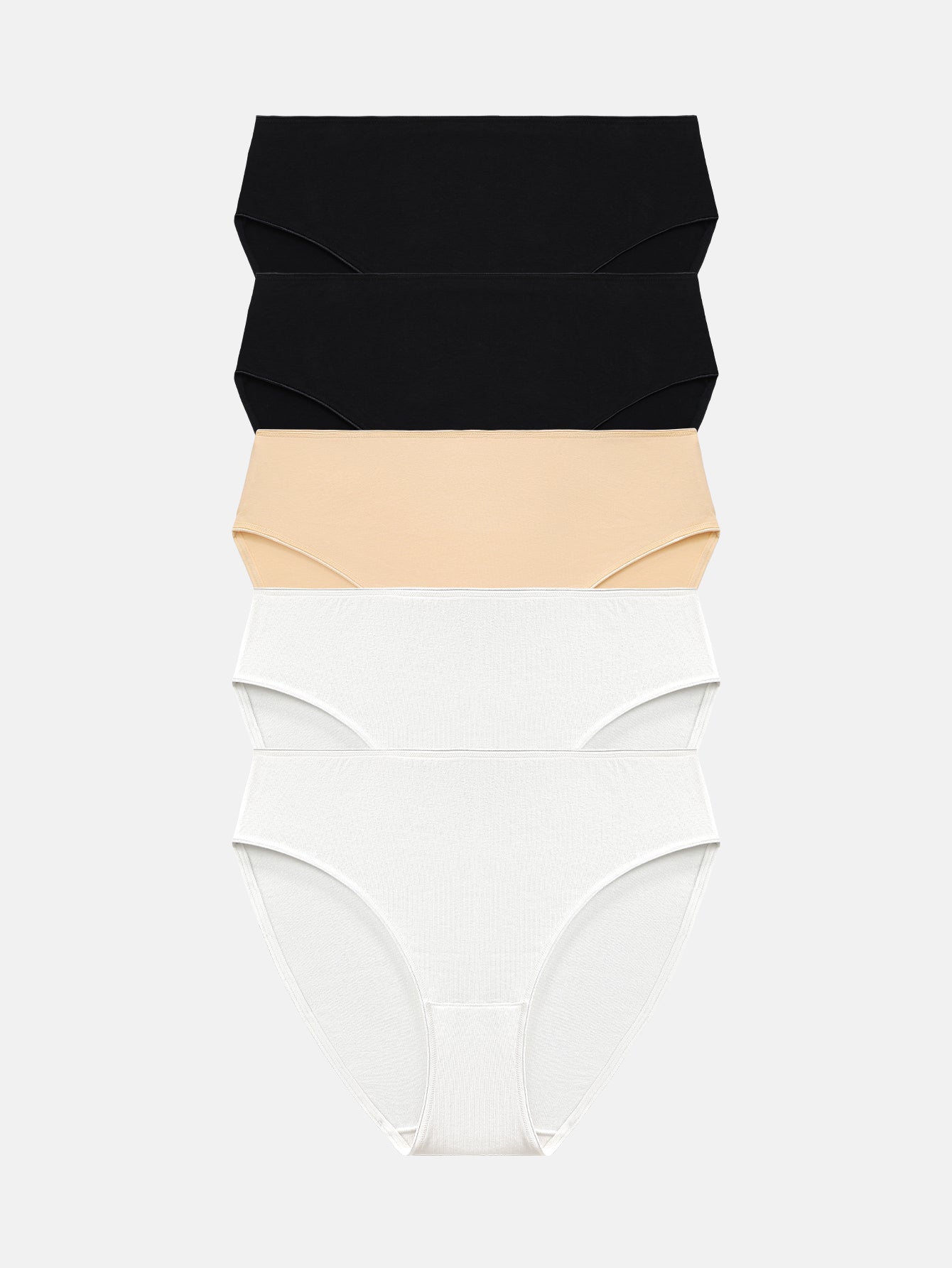 Womens Underwear Cotton High Cut Panties 5-PACK 3178