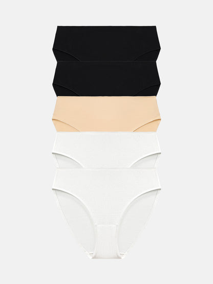 Womens Underwear Cotton High Cut Panties 5-PACK 3178