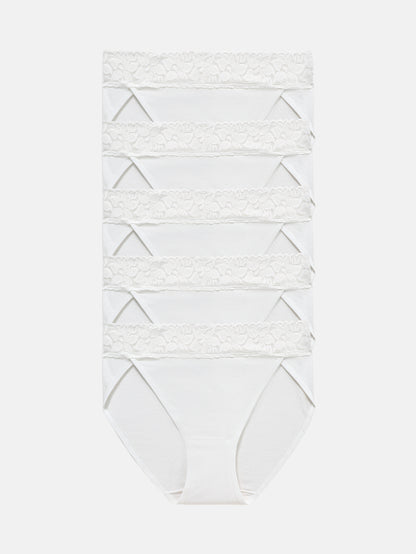 Womens Underwear Cotton Bikini Panties High Cut 5-PACK 3168