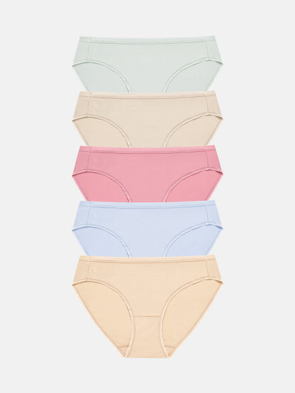 Womens Underwear Breathable Mesh Bikini Panties 5-packs 7002