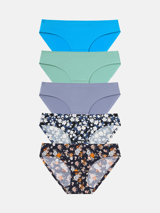 Women's Seamless Underwear No Show Panties Bikini Multipack 5-pack 826