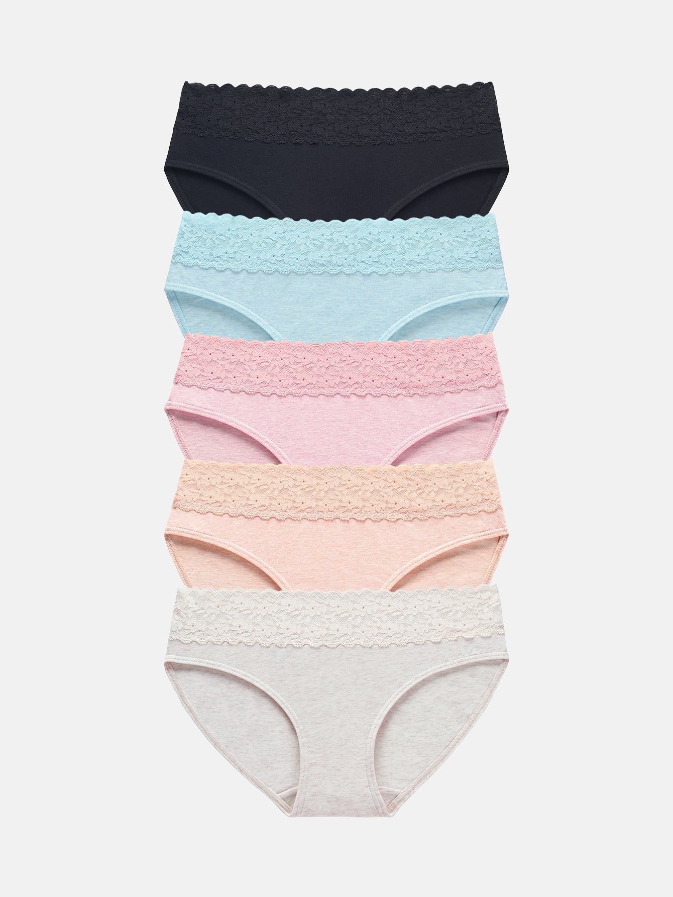Women's Lace Cotton Bikini Multipack underwear 5-pack 6002
