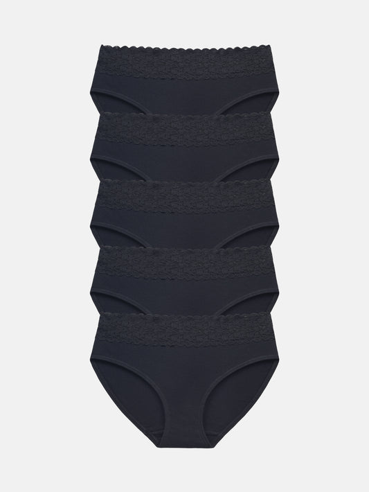 Women's Lace Cotton Bikini Multipack underwear 5-pack 6002