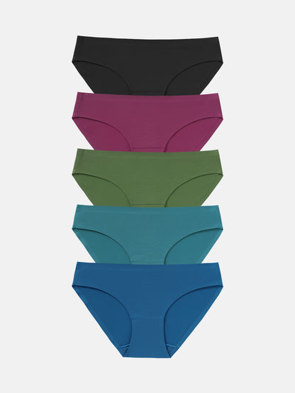 Women's Seamless Underwear No Show Panties Bikini Multipack 5-pack 826