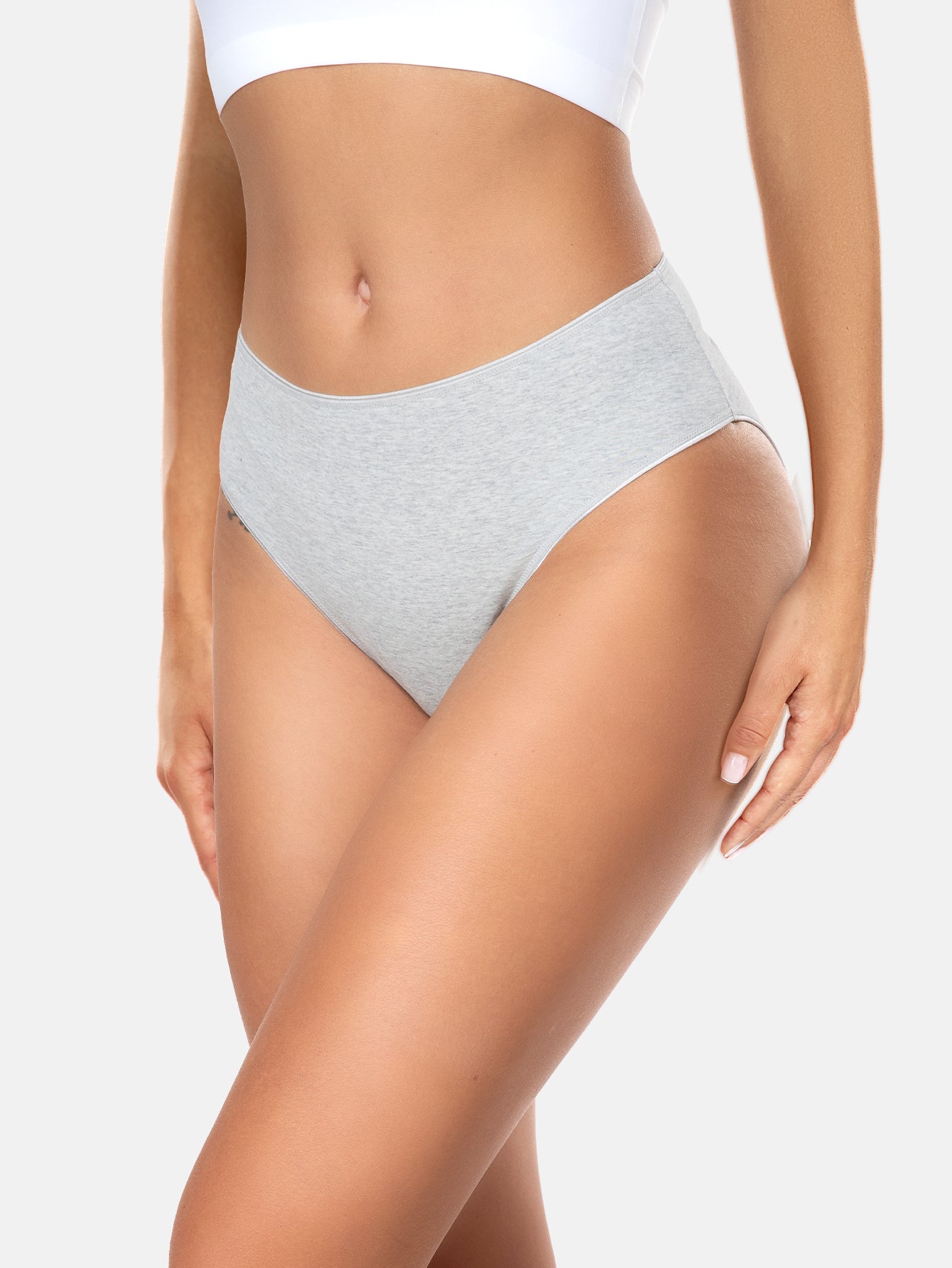 Womens Underwear Cotton High Cut Panties 5-PACK 3178