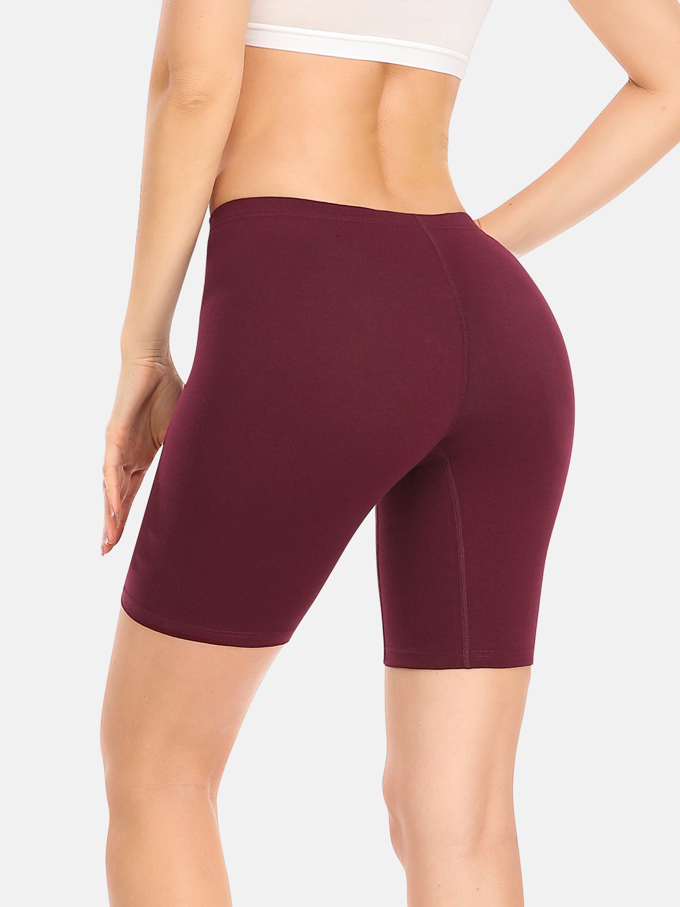 Women Cotton Biker Shorts Women 8 In Long Leg Boyshorts Panties Anti Chafing (Regular & Plus size)