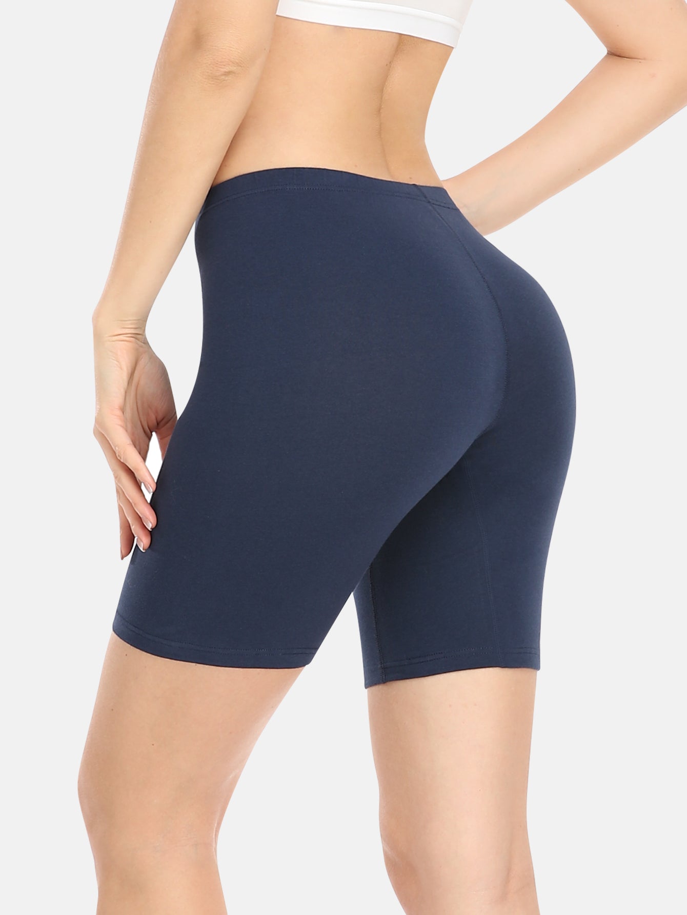 Women Cotton Biker Shorts Women 8 In Long Leg Boyshorts Panties Anti Chafing (Regular & Plus size)