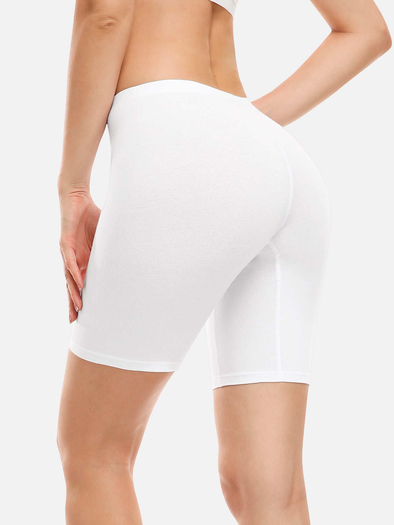 Women's High Waisted Anti-Chafing Slip Shorts – Soft Stretch Under Dress Shorts