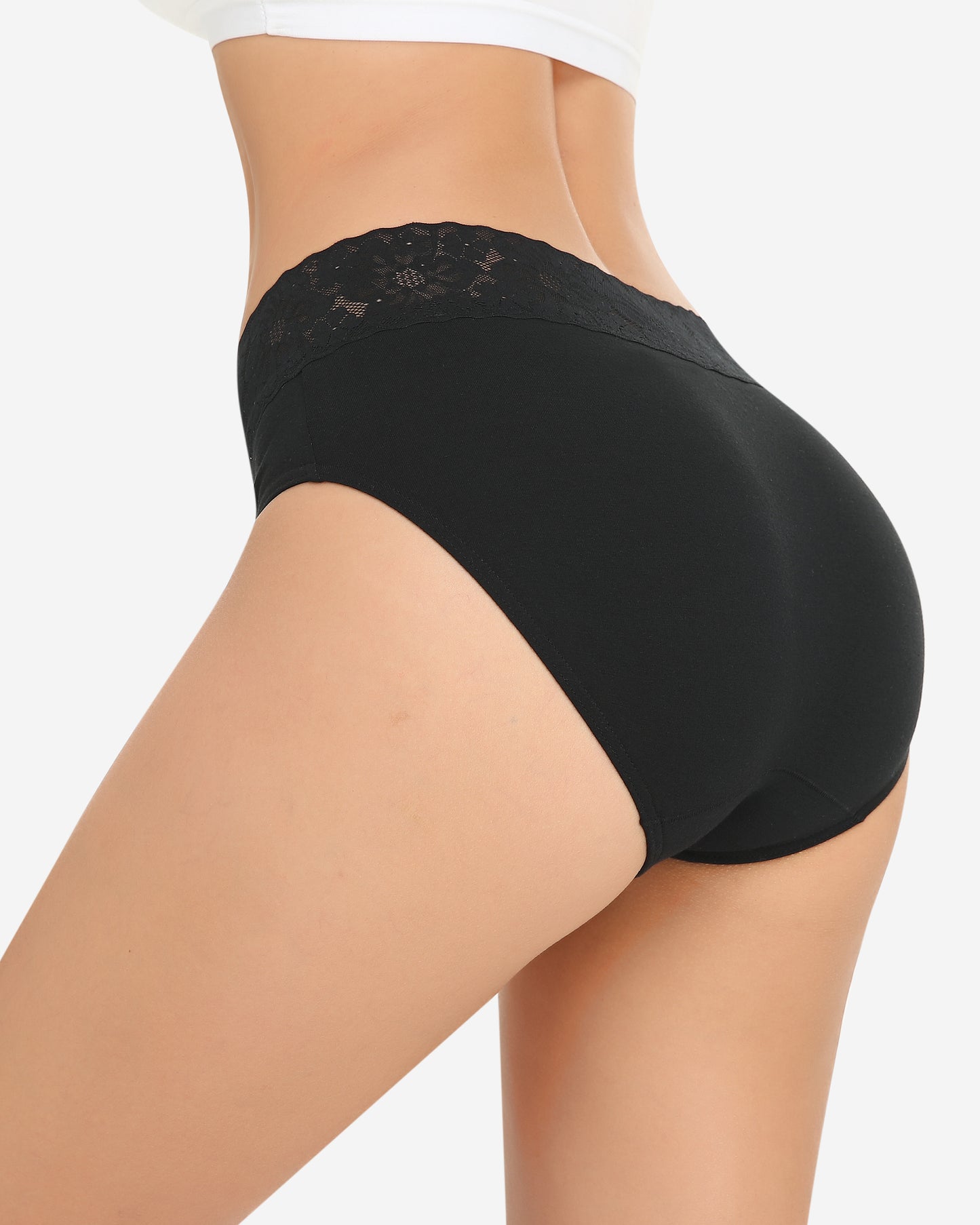 Wealurre Women's Underwear Lace balck Briefs Cotton Hipster - wealurre
