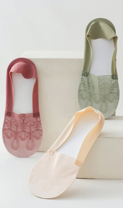 Women's Summer Lightweight Socks - Seamless, Invisible, Non-Slip, Stay-Up Short Socks