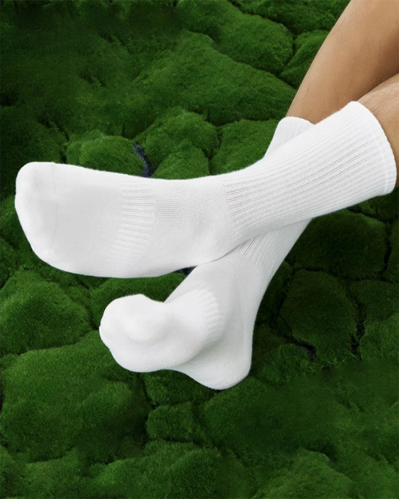 Premium Unisex Cotton Crew Socks – Breathable Athletic Mid-Calf Socks