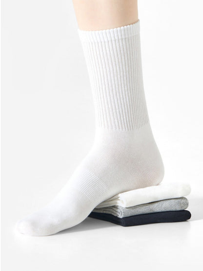 Women's 100% Cotton Socks - Autumn/Winter Sweat-Wicking & Odor-Resistant Seamless Knee-High Socks