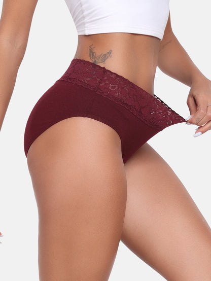 Lace Hiphugger Cotton Hipster Panties for Women 5-PACK 3020