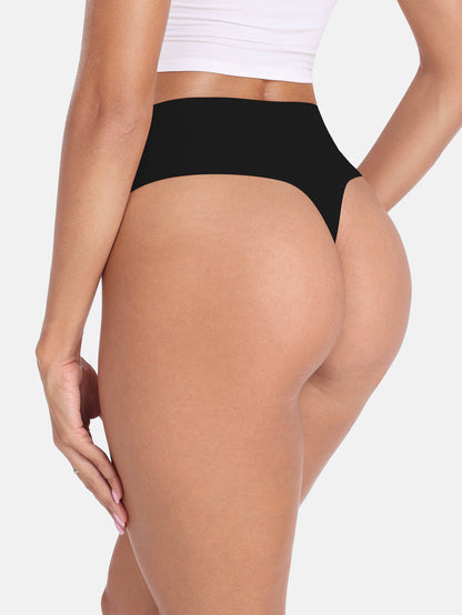 Women's Underwear High Waisted Seamless Thongs for Women 6-Pack 835
