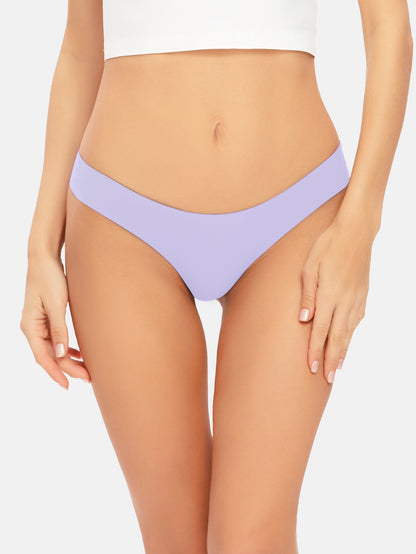 Women's Microfiber Low Rise No Show Thong 6-PACK 2925