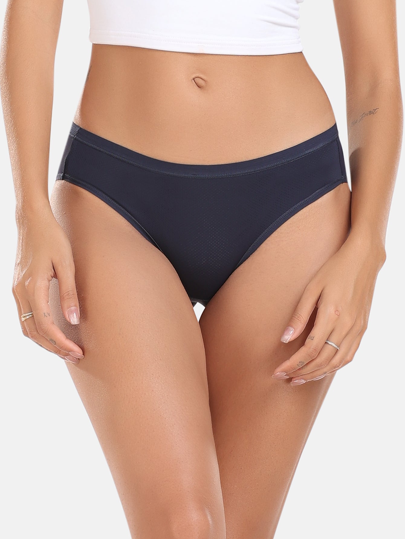 Womens Underwear Breathable Mesh Bikini Panties 5-packs 7002