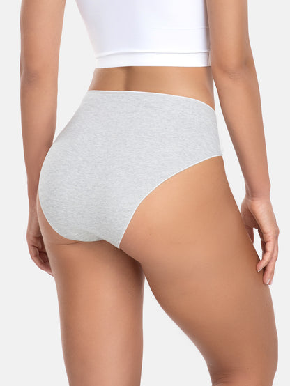 Womens Underwear Cotton High Cut Panties 5-PACK 3178