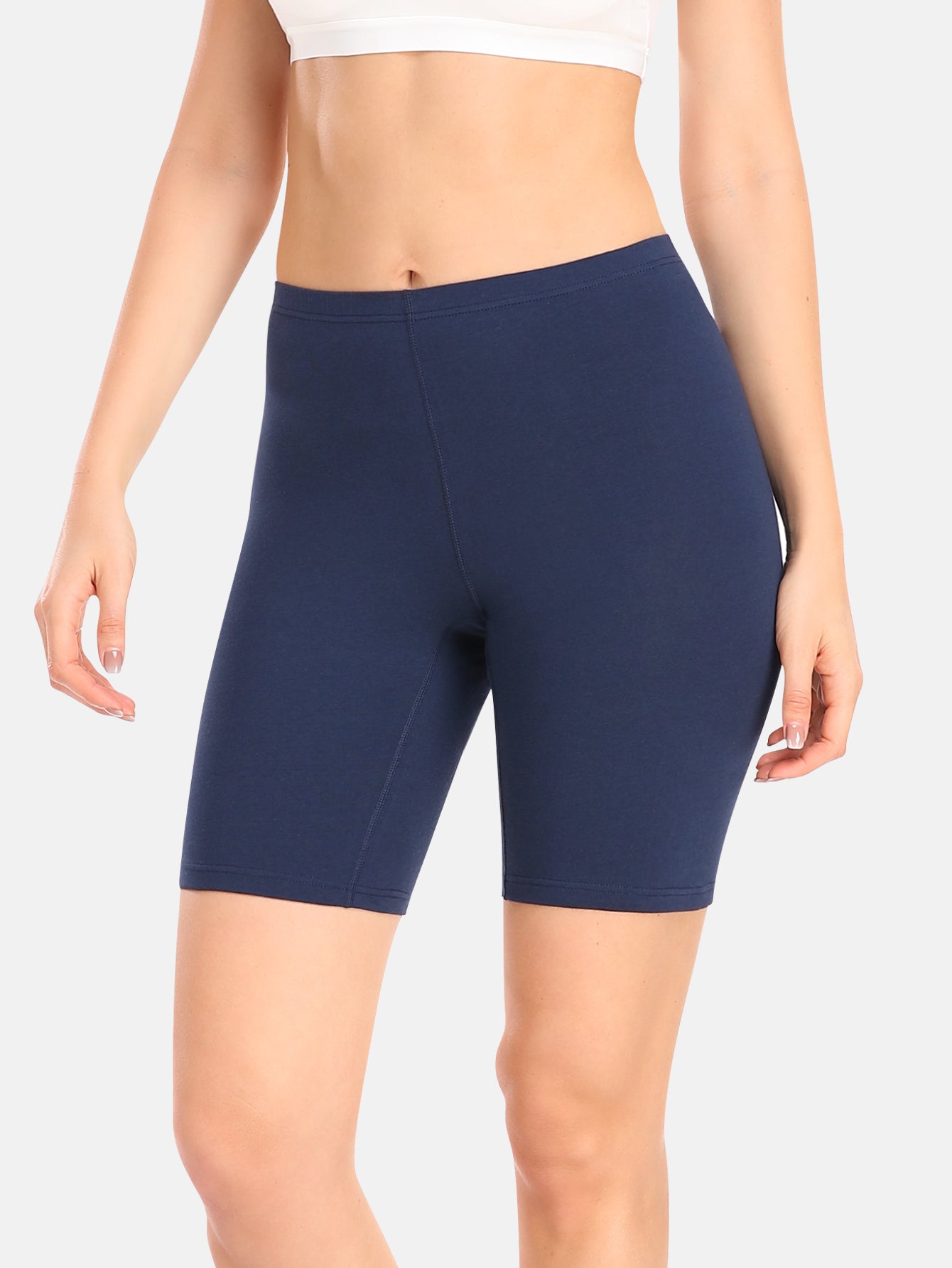 Women Cotton Biker Shorts Women 8 In Long Leg Boyshorts Panties Anti Chafing (Regular & Plus size)