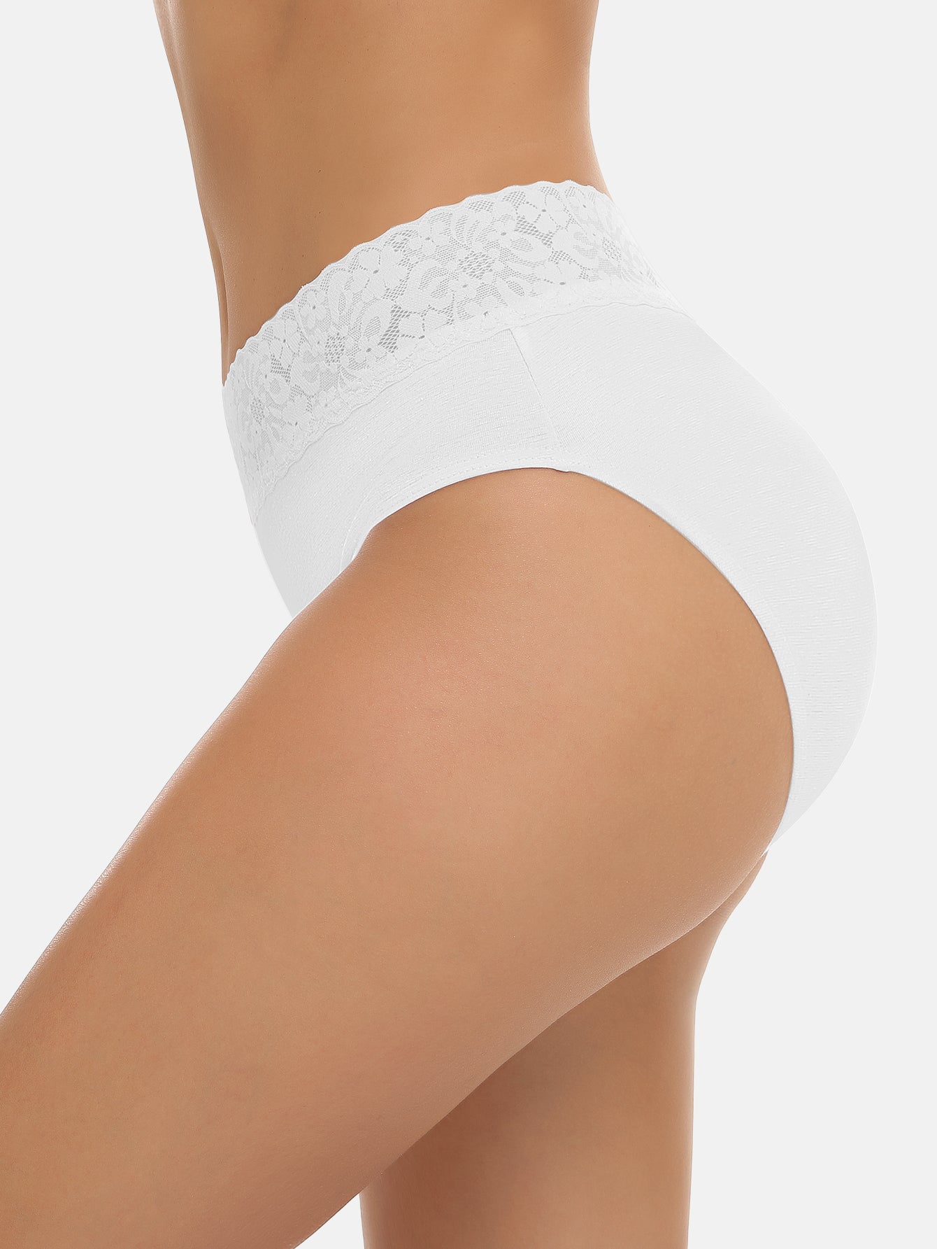 Womens Underwear Cotton Hipster Panties Lace Panty 5-pack 6004