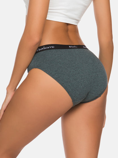 Womens Underwear Cotton Bikini Breathable Sport Low Rise Panty 5-PACK 6001