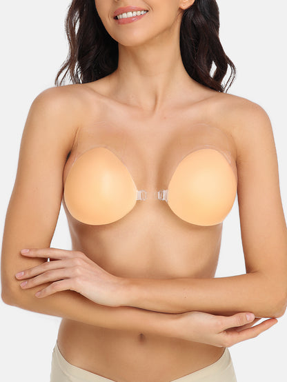 Adhesive Bra Silicone Reusable Bra for Women with Nipple Covers